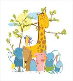 Animals Under Tree artwork