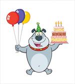Bulldog Balloons and Cake