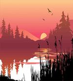 Calm Sunset River
