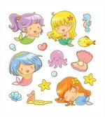 Kid Mermaids Underwater