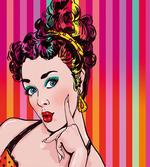 Blue Eyed Woman Pop Art
