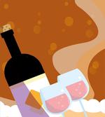 Rose Wine Bottle Cartoon