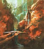 Spaceship in Canyon