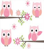Spring Floral Baby Owls