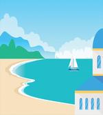 Calm Seascape Cartoon