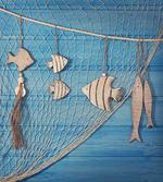 Wooden Fish Shell on Net