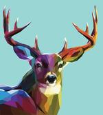 Retro Low Poly Deer