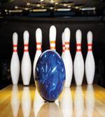 Blue Ball on Lane