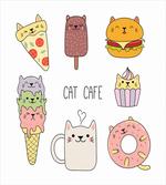 Cats Cafe Food Shapes