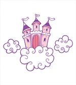 Dreamy Fortress Clouds Art