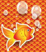Cartoon Goldfish Bubble