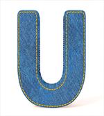 Denim Letter Alphabet