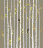 Birch Trees Love Birds