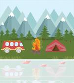 Cartoon Caravan Tent