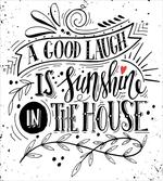 Vintage Calligraphy Laugh