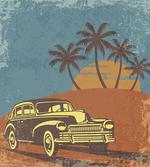 Vintage Ride on the Beach