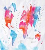 Watercolored World Map