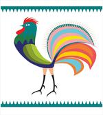 Vivid Polish Rooster Motif