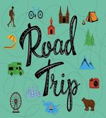 Road Trip Calligraphy with Map