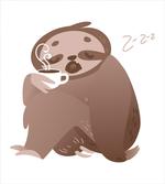 Sleepy Sipping Coffee