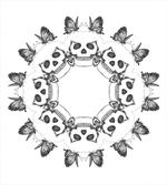 Gothic Skulls Butterfly
