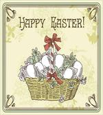 Vintage Ribbon Basket Eggs