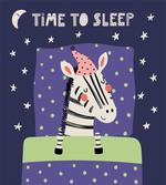 Sleeping Zebra in Nightcap