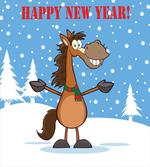 Horse in Snow Winter
