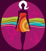 Woman in Abstract Dress artwork