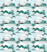 Paper Cut Style Beach Art