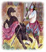 Brave Samurai and Wolf