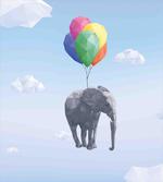 Elephant Baloons Sky Art