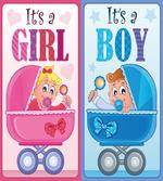 Girl and Boy Carriage