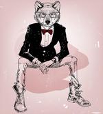 Hipster Wild Wolf Glasses