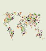 Vegetable Map of World