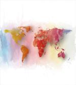 Watercolor World Map artwork