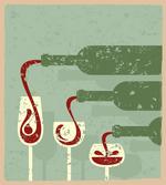 Grunge Retro Wine Pouring