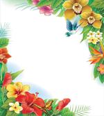 Tropic Flowers Leaves