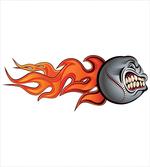 Flaming Angry Baseball