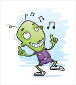 Funny Alien Dancing to Music