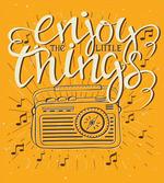 Retro Radio Playing Music