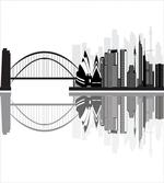 Monochrome Sydney Skyline