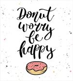 Donut Worry Words Stains