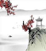 Cherry Blossoms and Boat