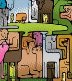 Animal Puzzle Modern Design artwork