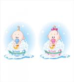 Girl Boy Bath