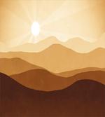 Abstract Sunrise Mountains