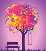 Colorful Leaves Swing Art artwork