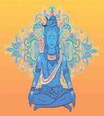 Asian Meditation Ancient Motif