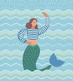 Happy Fish Tailed Woman